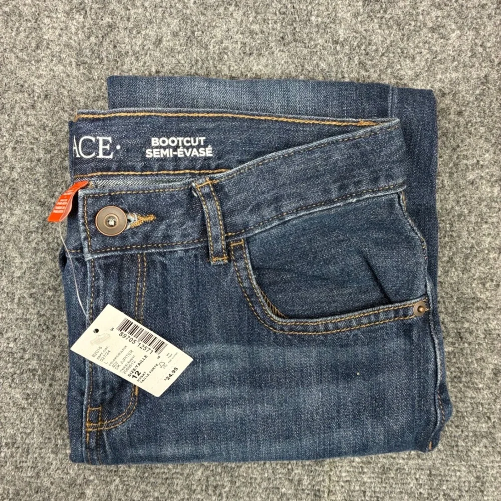The Children's Place Boys Husky Bootcut Jeans Medium Wash Kids Size 12 Husky NEW